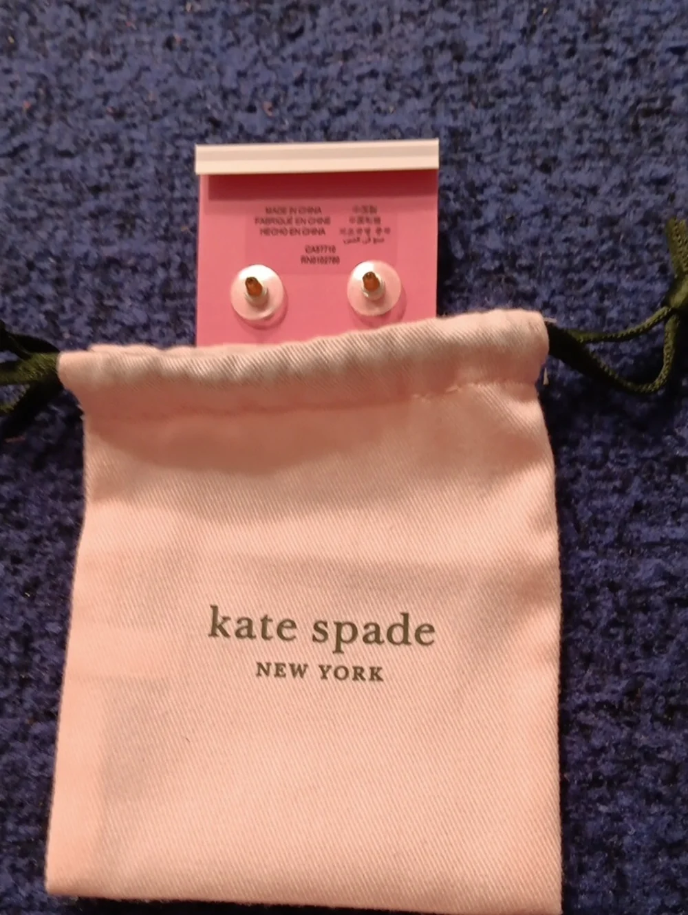 Kate Spade Multicolor Glitter Cube Stud Earrings